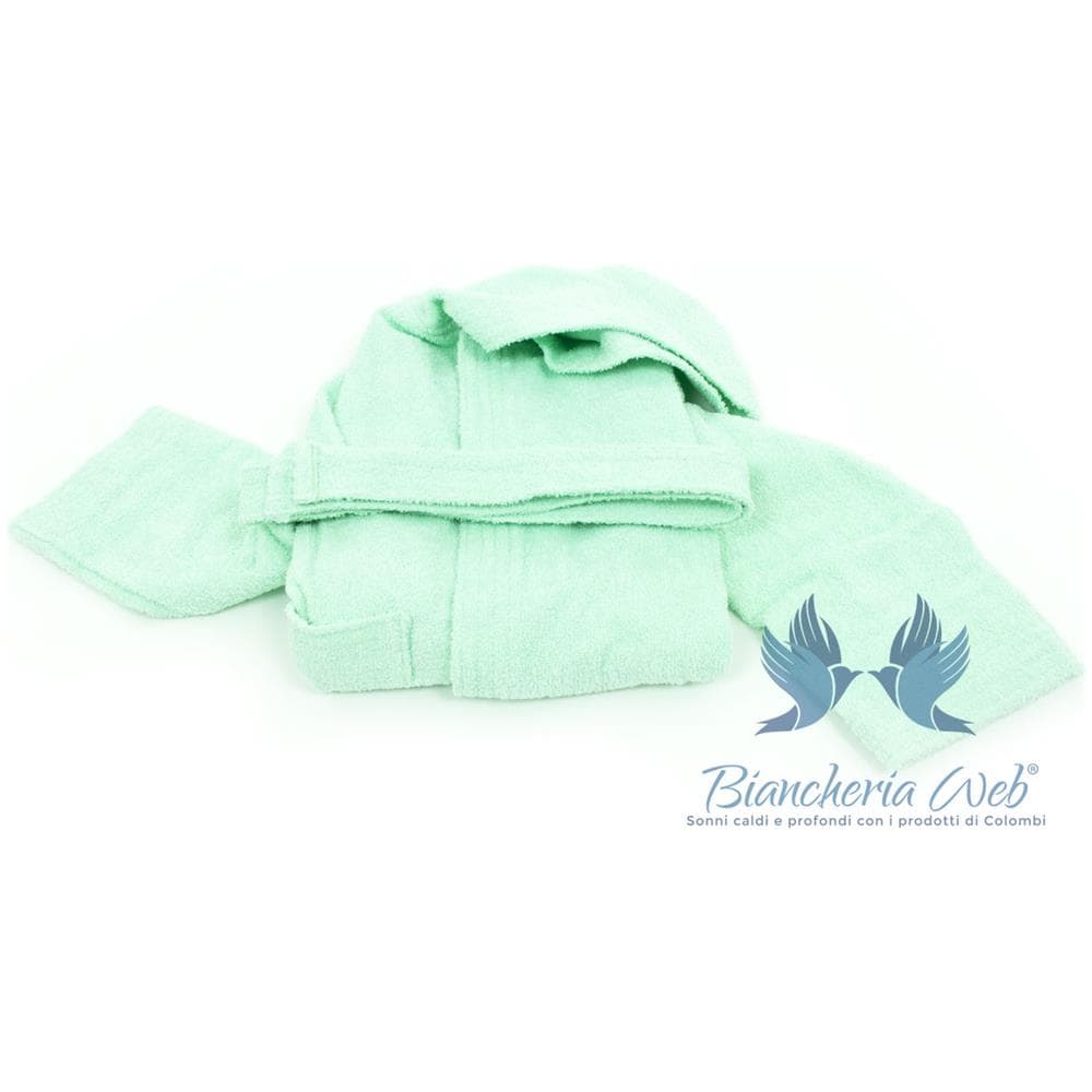 Accappatoio Per Bambini In Spugna Modello Children Colore Verde 6 Anni Verde - Foto 1