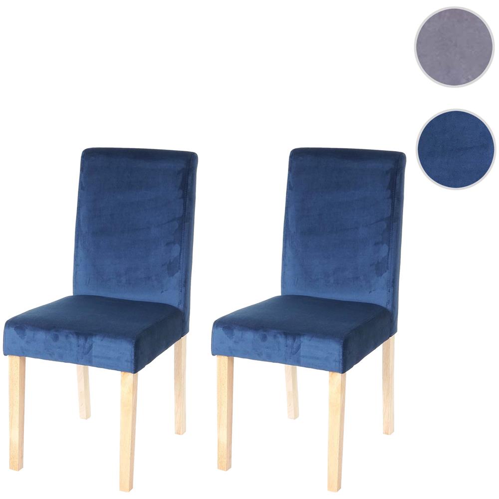 Mendler Set 2x Sedie Littau Velluto Per Sala Da Pranzo Set 2x sedie Littau velluto per sala da pranzo 43x56x90cm