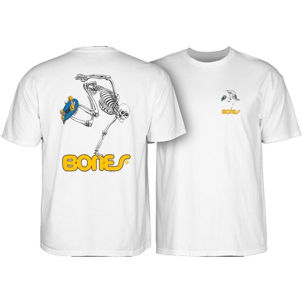 T-shirt Skateboard Skeleton Bianco (s, Bianco) - Foto 1