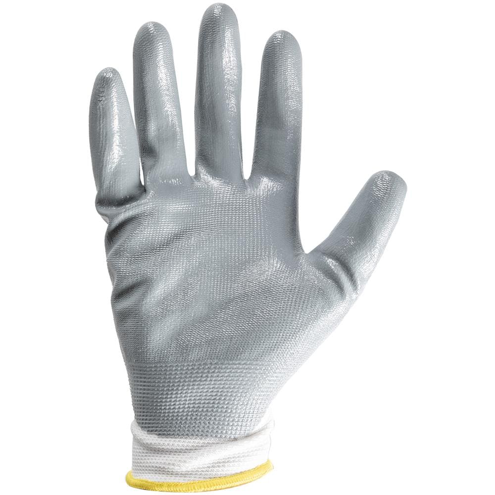 Guanti In Nylon E Nitrile Mod.g057 Taglia 9 Bianco /grigio Lavoro - Foto 2