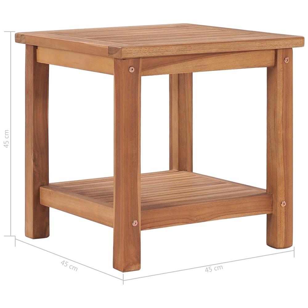Tavolino Da Caffè 45x45x45 Cm In Legno Massello Di Teak - Foto 6