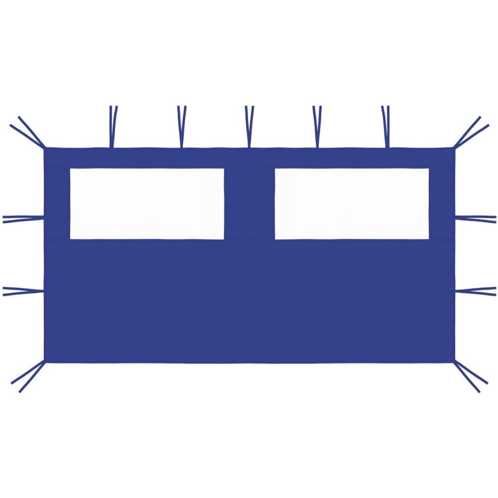 Parete Con Finestre Per Gazebo 4x2 M Blu - Foto 1