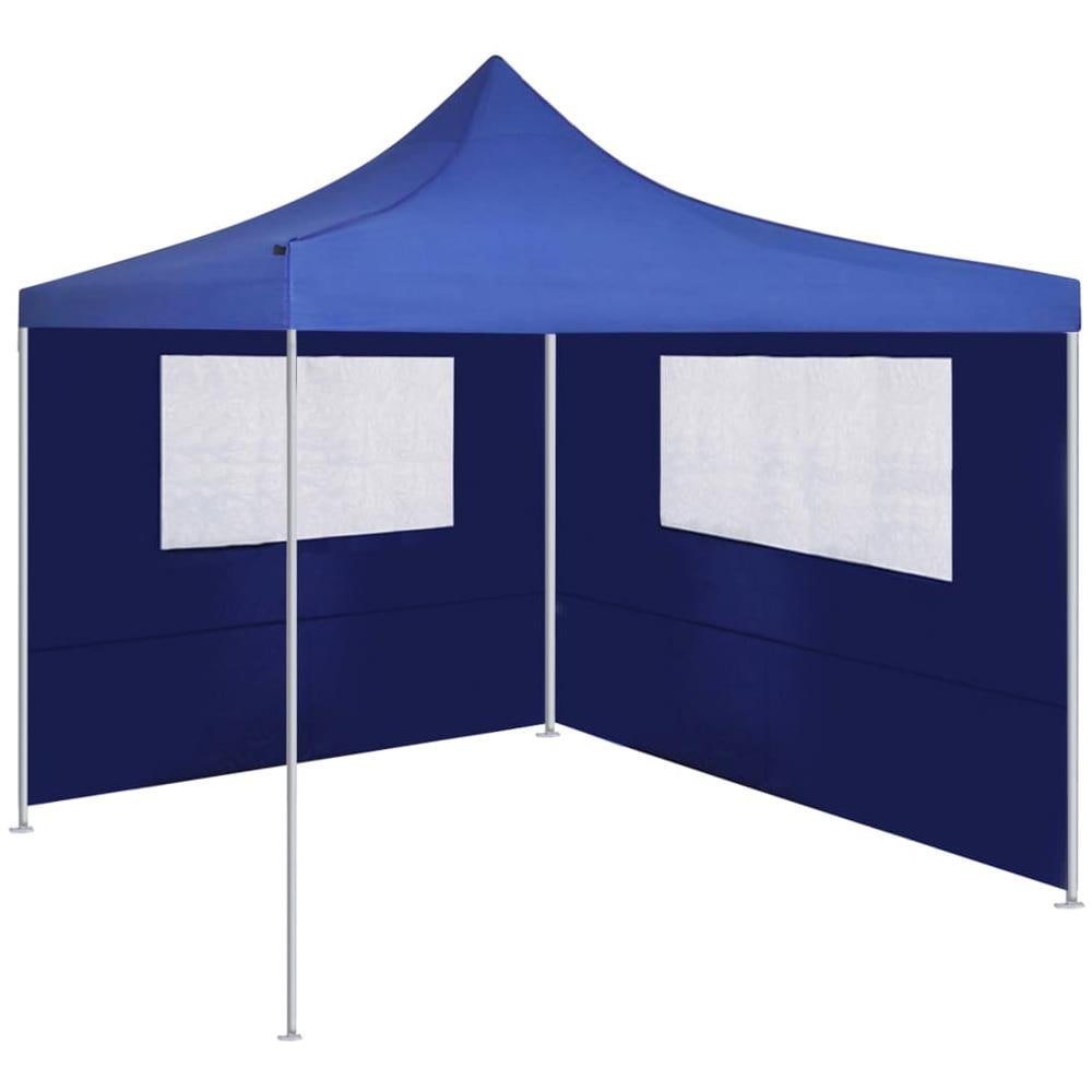 Parete Con Finestre Per Gazebo 4x2 M Blu - Foto 2