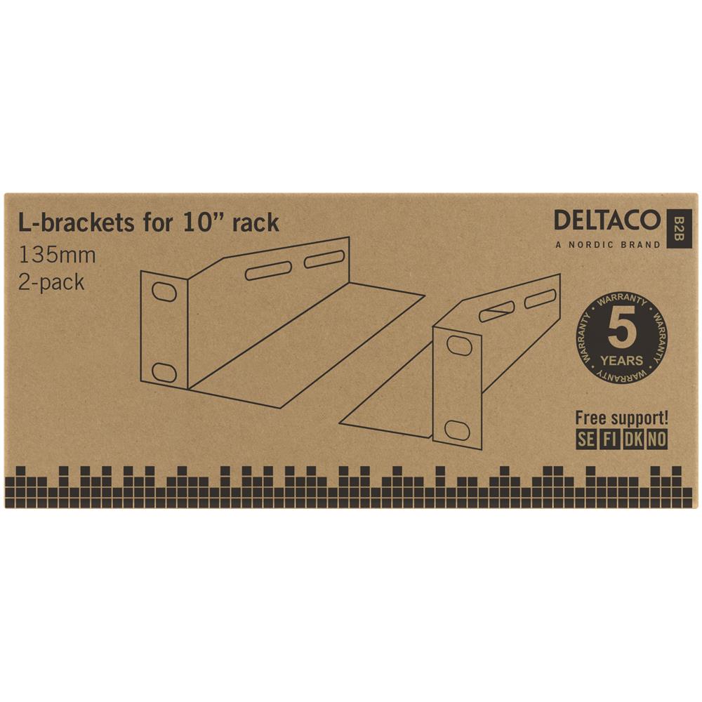 L Guide Di Supporto Per Armadi Da 10 "", 136 Mm, Pacco Da 2, Nero - Foto 4