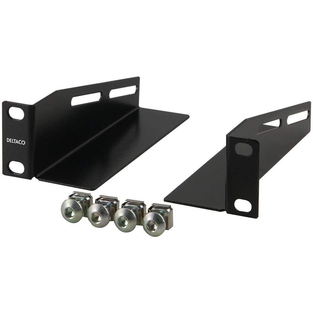L Guide Di Supporto Per Armadi Da 10 "", 136 Mm, Pacco Da 2, Nero - Foto 1