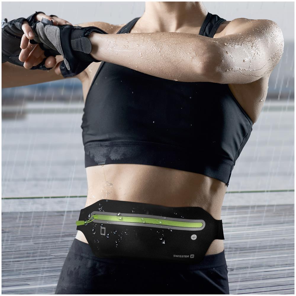 Marsupio Sportivo Universale Impermeabile Con Tasca A Zip Swissten Nero - Foto 2
