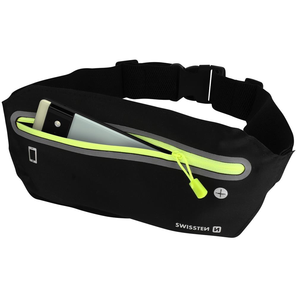 Marsupio Sportivo Universale Impermeabile Con Tasca A Zip Swissten Nero - Foto 5