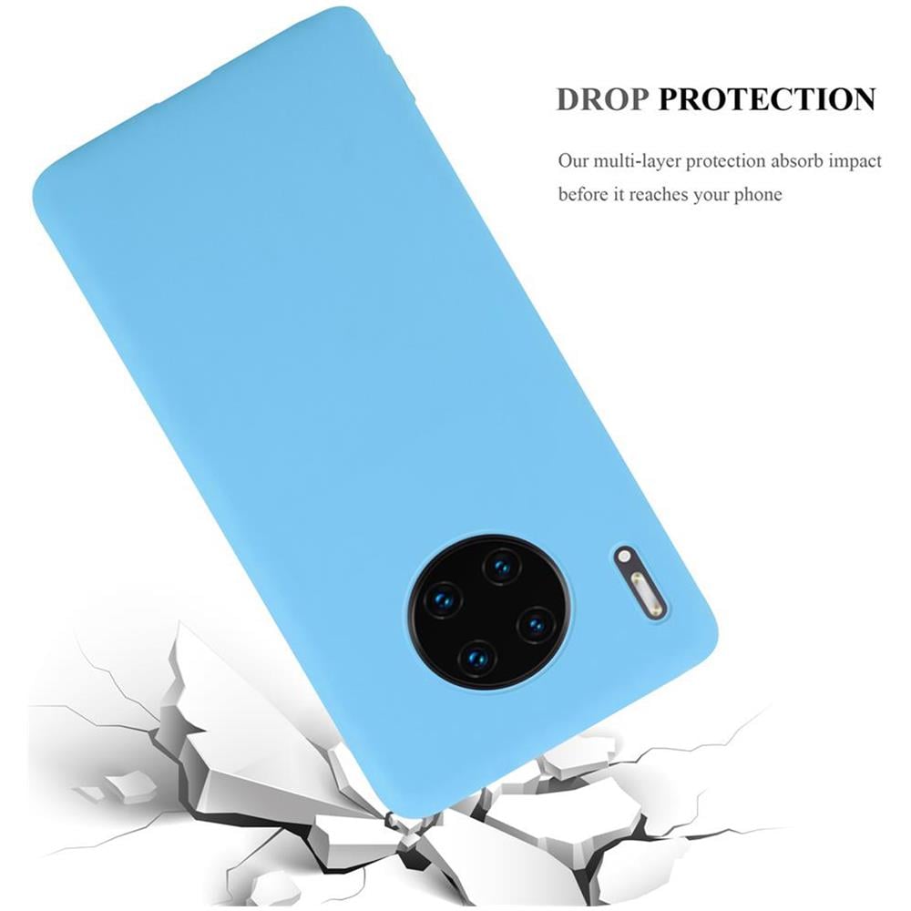 Custodia Compatibile Con Huawei Mate 30 Pro In Candy Blu - Coperchio Protettivo In Silicone Tpu Flessibile - Foto 8