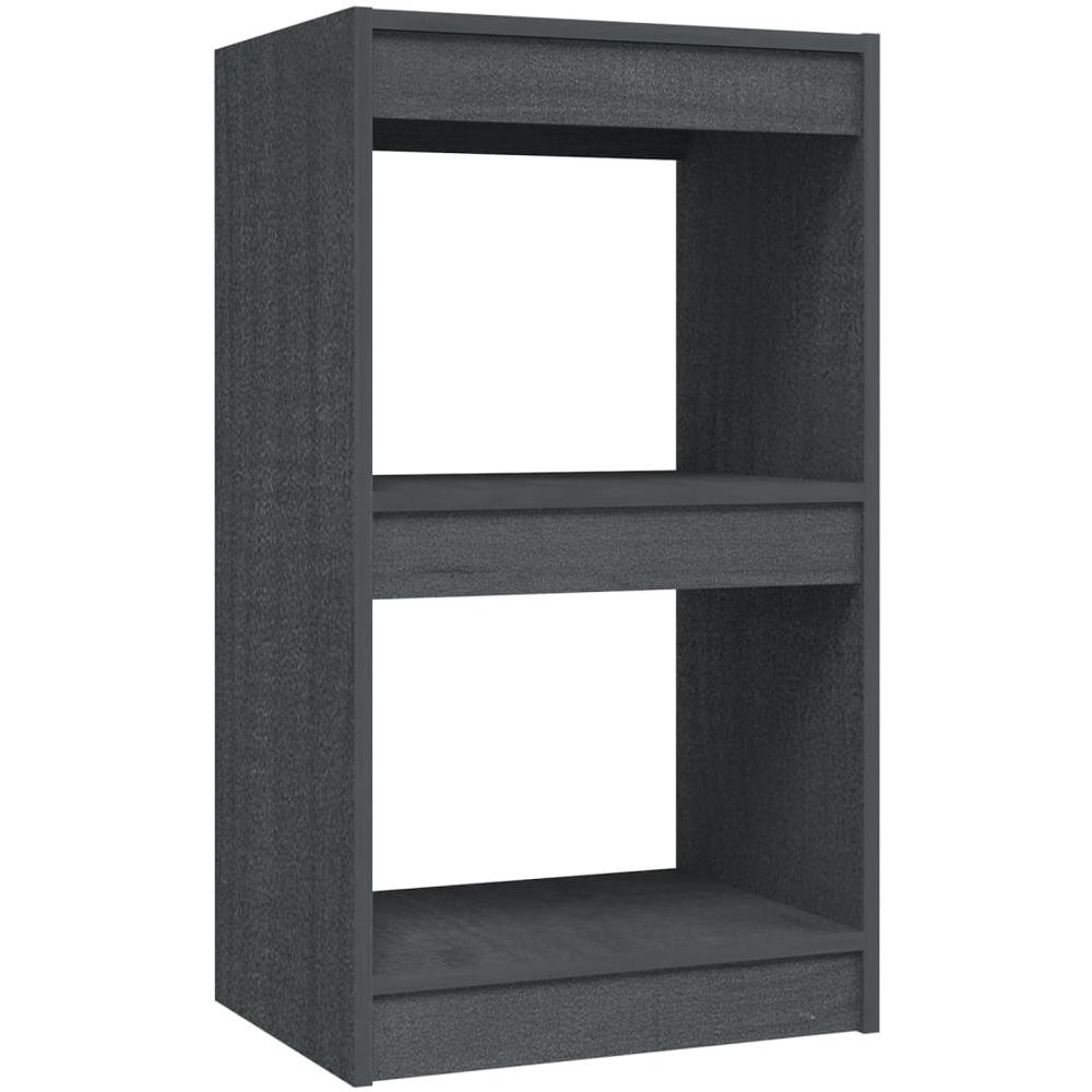 Libreria Grigia 40x30x71,5 Cm In Legno Massello Di Pino - Foto 2