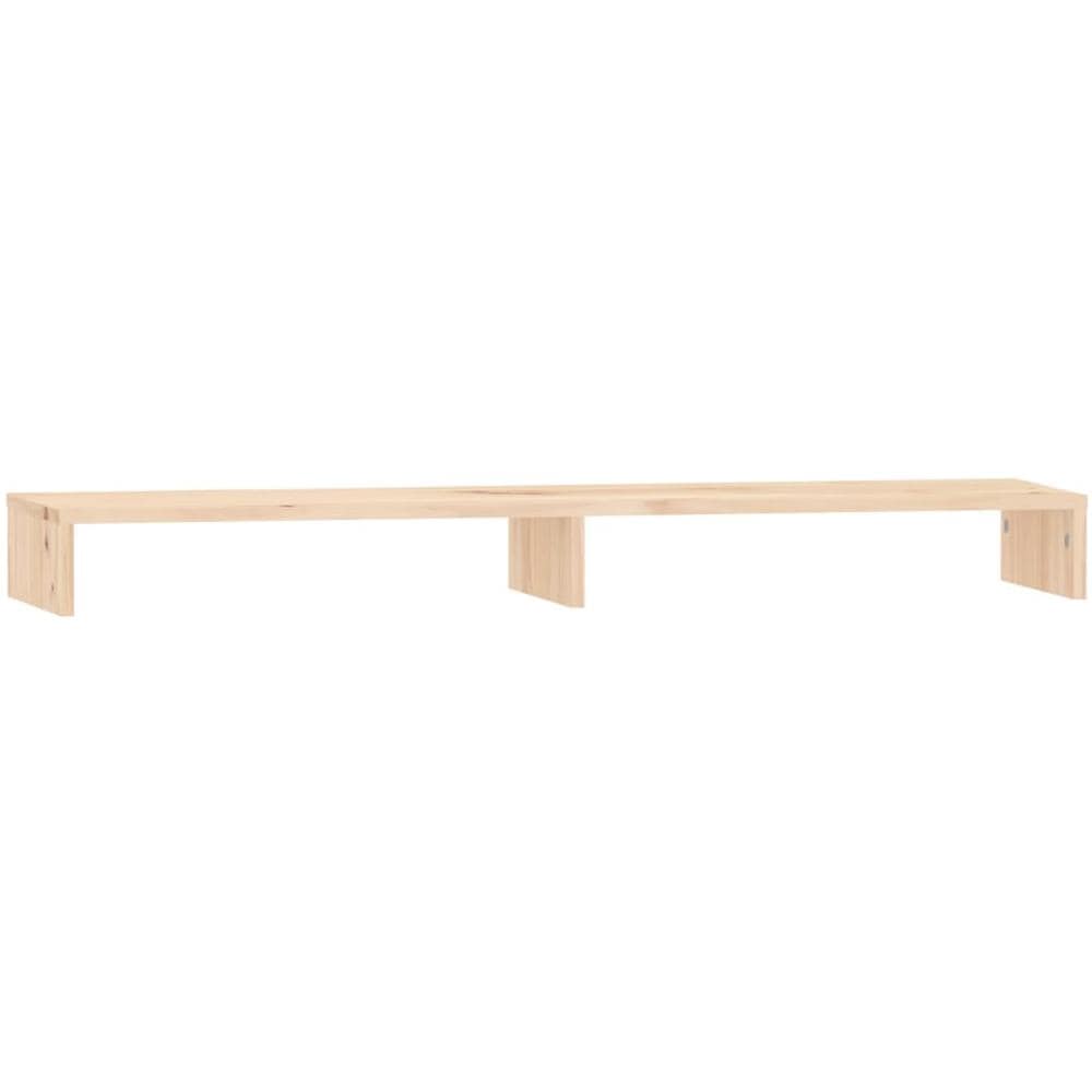 Supporto Per Monitor 100x27x10 Cm In Legno Massello Di Pino - Foto 2