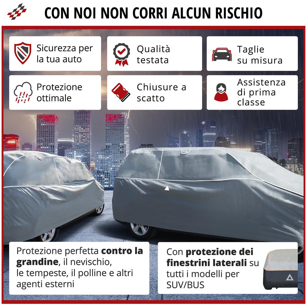 Telo Copriauto Antigrandine Hybrid Uv Protect Suv Misura S - Foto 7