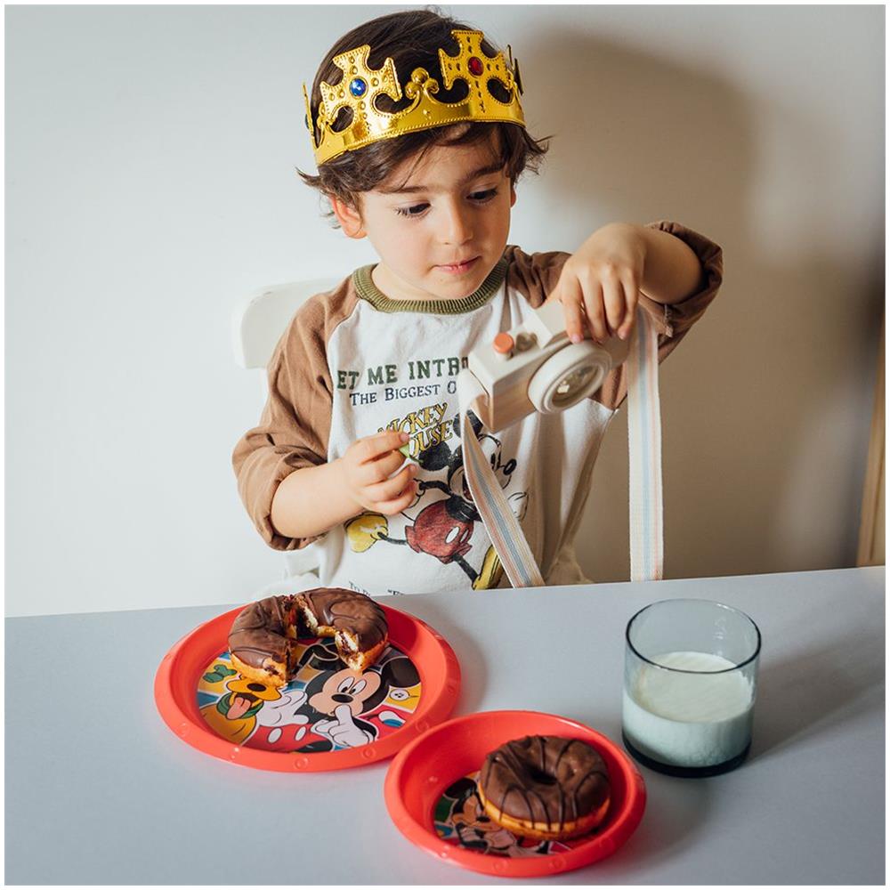 Disney Ciotola Rossa Per Bambini In Plastica Mickey Mouse Resistente Agli Urti Accidentali E Riutilizzabile - Foto 2