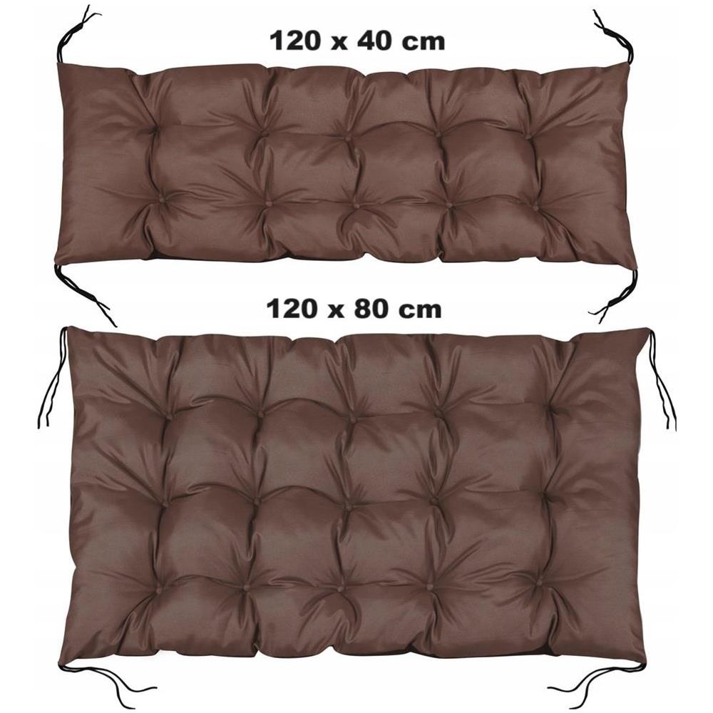 Set di cuscini da giardino impermeabili marroni 120x80 cm - Foto 5