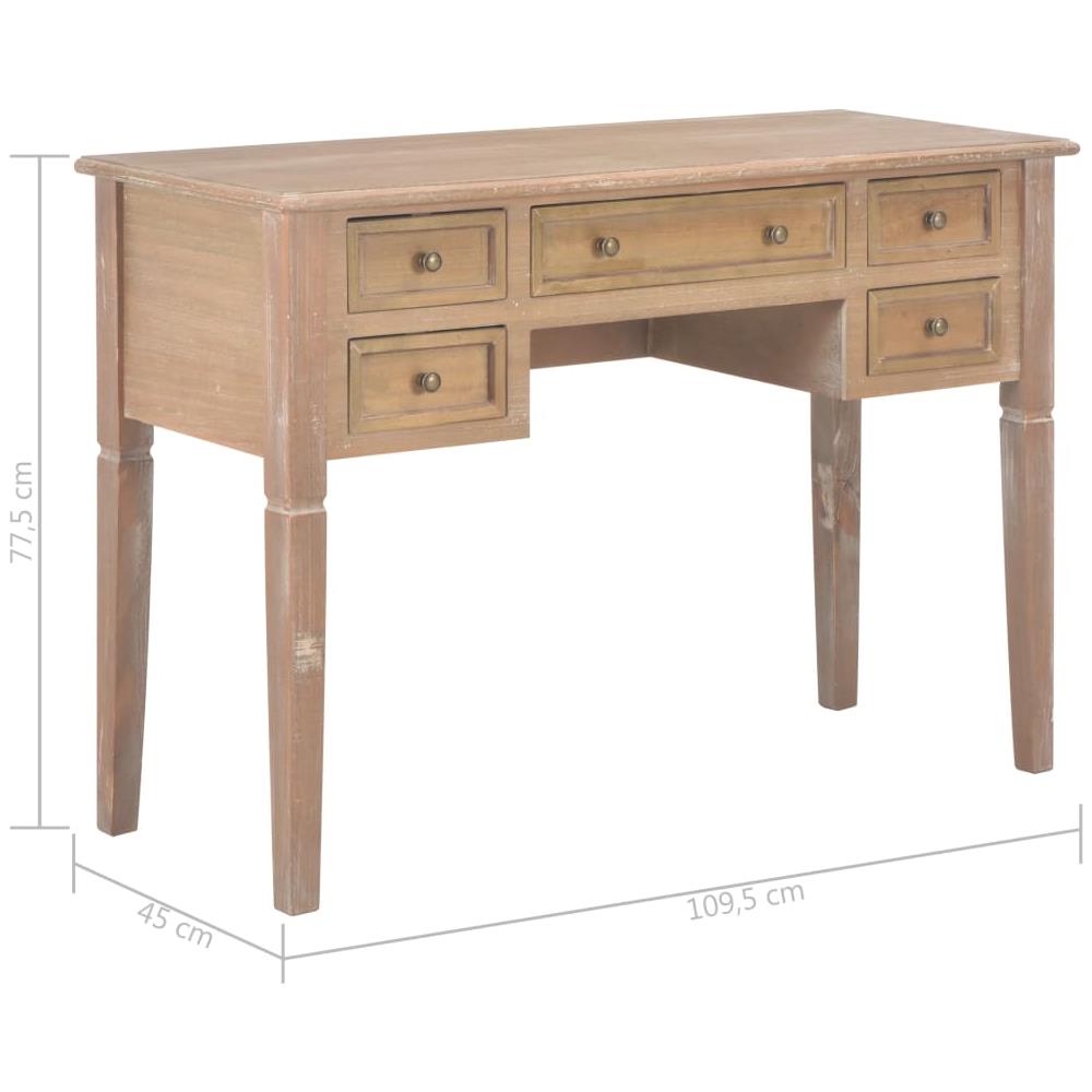Scrivania Marrone 109,5x45x77,5 Cm In Legno - Foto 14