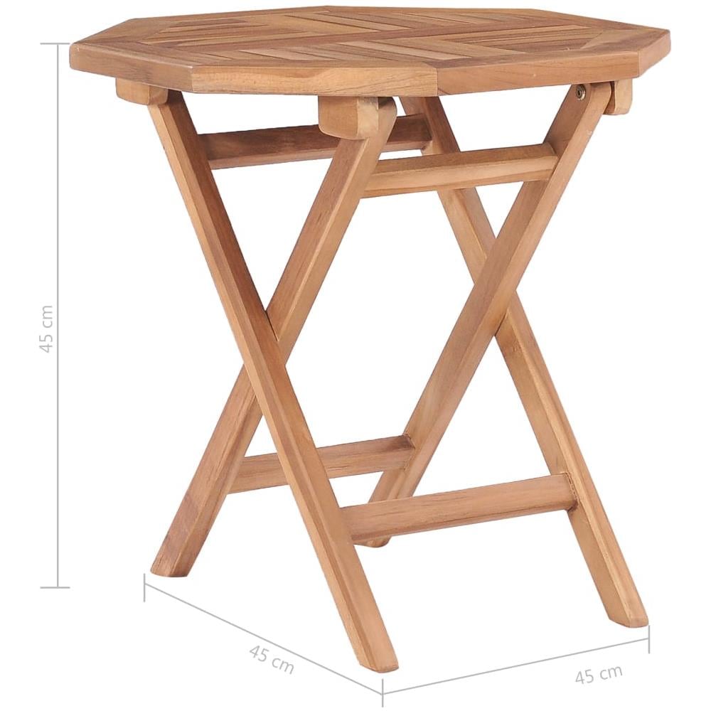 Tavolo Da Giardino Pieghevole 45x45x45 Cm In Legno Di Teak - Foto 7