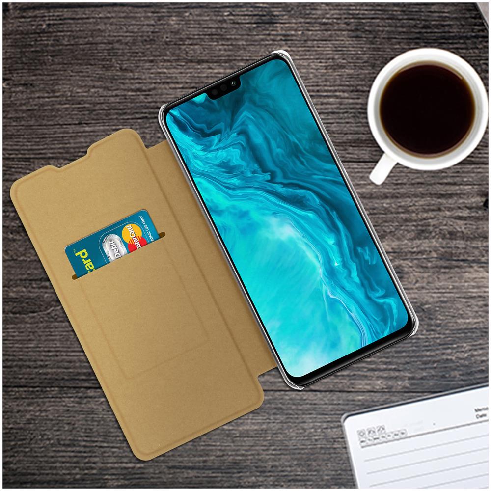 Custodia Honor 9x Lite Portafoglio Flip Cover Sottilissimo - Oro - Foto 2
