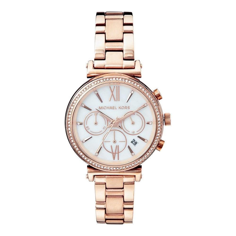 Cristallo Madre Mk6576 Sofie Cronografo Di Peal Dial Ladies Watch - Foto 1
