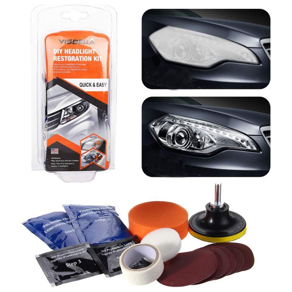 Faro Del Faro Restoration Kit Riparazioni Dull Lenti Faro Restauratore Adatto Per Auto Moto Moto - Foto 1