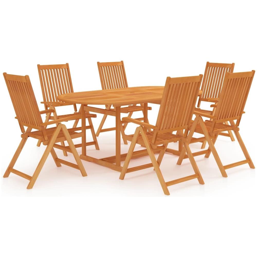 Set Da Pranzo Da Giardino 5 Pz In Legno Massello Di Teak - Foto 1
