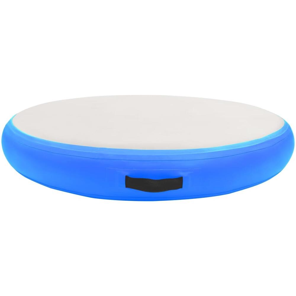 Tappetino Ginnastica Gonfiabile con Pompa 100x100x15cm PVC Blu - Foto 3