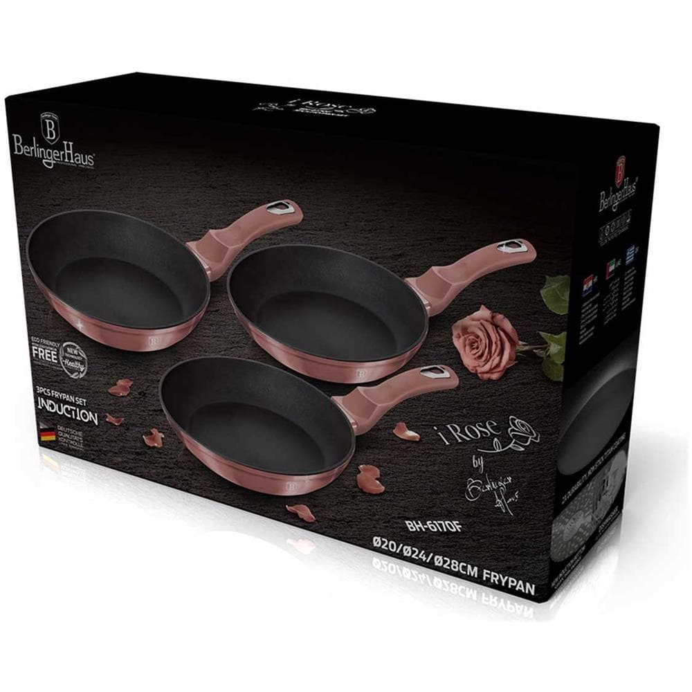 Set Di 3 Pentole 20/24 / 28cm Bh-6170 I-rose - Foto 7