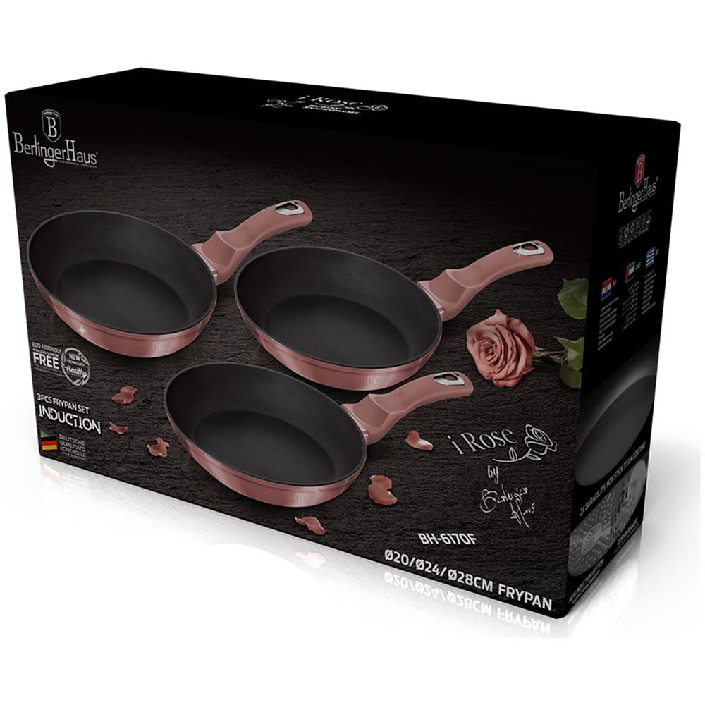 Set Di 3 Pentole 20/24 / 28cm Bh-6170 I-rose - Foto 2