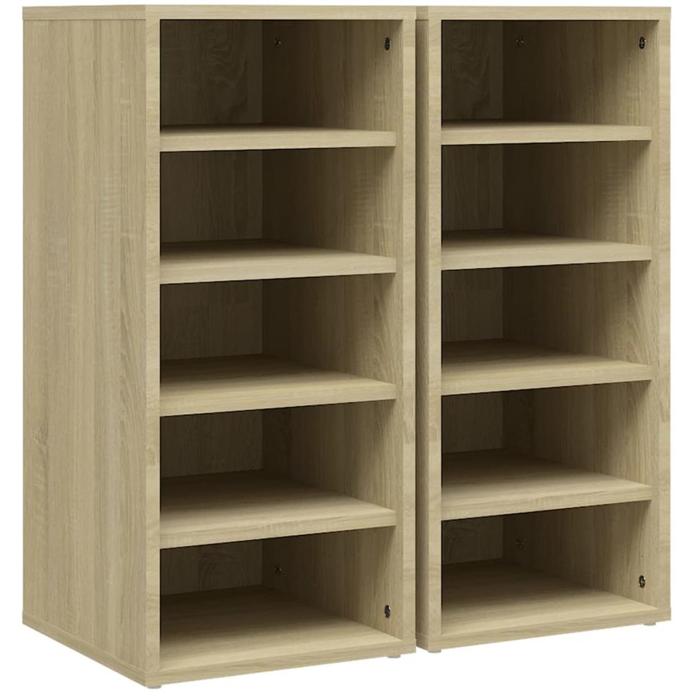 Scarpiere 2 pz Rovere Sonoma 31,5x35x70 cm in Truciolato - Foto 2