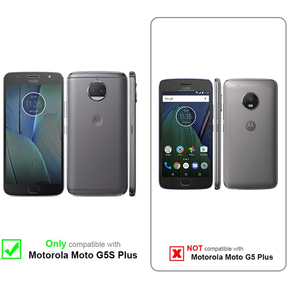 Custodia Compatibile Con Motorola Moto G5s Plus In Rosso Mela - Coperchio Protettivo In Design Flip Con Chiusura Magnetica - Foto 2