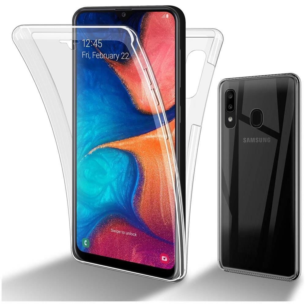 Custodia Compatibile Con Samsung Galaxy A20 / A30 In Transparente - 360° Full Body Copertura Protettiva - Protezione Anteriore E Posteriore, Protezione A Tutto Tondo Con Protezione Del Display - Foto 1