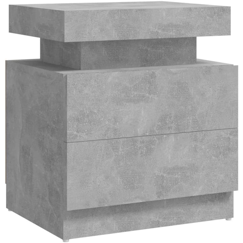 Comodino Grigio Cemento 45x35x52 cm in Legno Multistrato - Foto 2