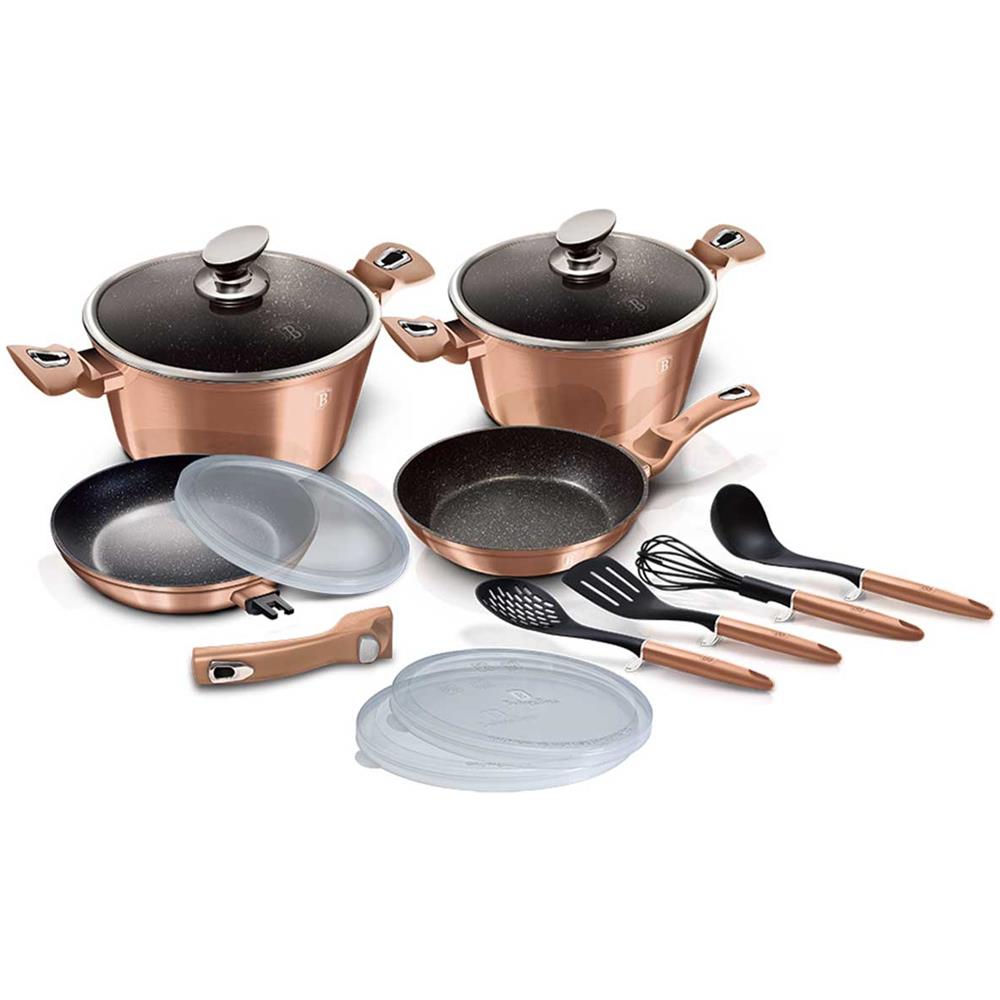 Set Di Vasi In Granito Bh-7058 Oro Rosa 13 Pezzi. - Foto 1