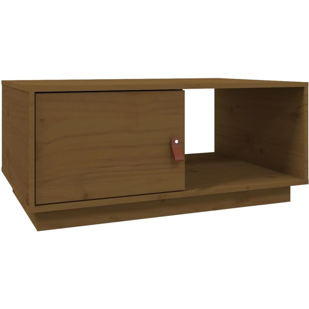 Tavolino Da Salotto Miele 80x50x35,5 Cm Legno Massello Di Pino - Foto 2