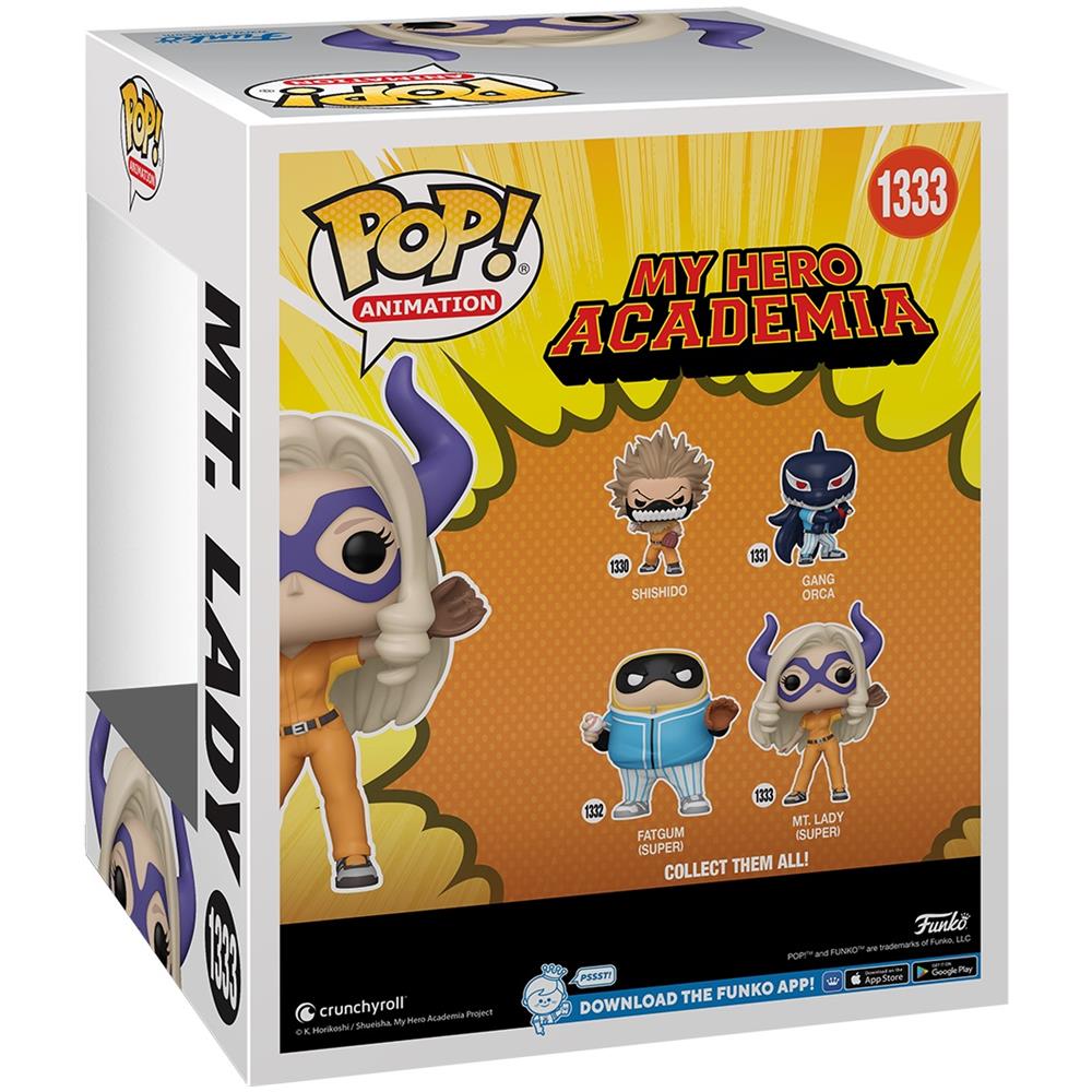 My Hero Academia Hlb Super Sized Jumbo Pop! Vinyl Figure Mt. Lady (baseball) 15 Cm - Foto 3