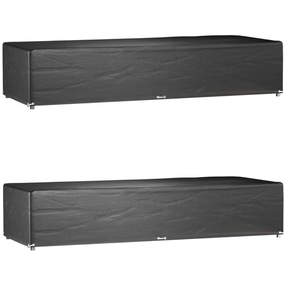 Coperture Per Sdraio 2pz 12 Occhielli 205x75x40 Cm Polietilene - Foto 1