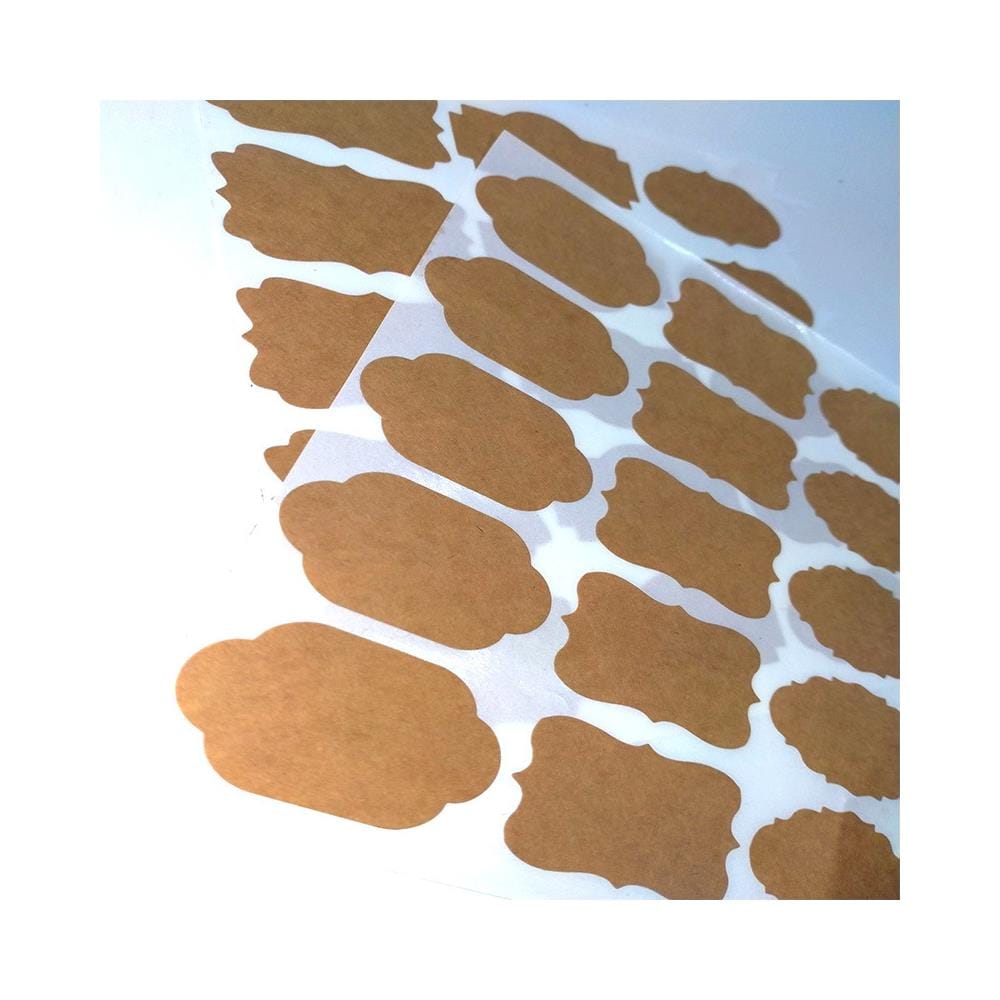 Etichette Adesive In Bianco Kraft Per Artigianato /organizzazione /cartellini Dei Prezzi 30 Pezzi - Foto 2