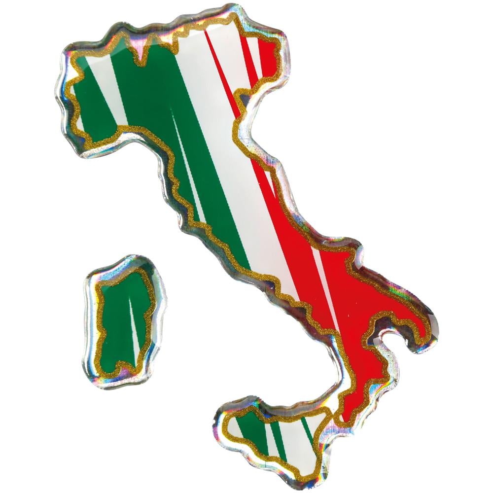 Sticky 3d - Stivale Tricolore Italia, 1 Pz - 35x66 Mm - Foto 1