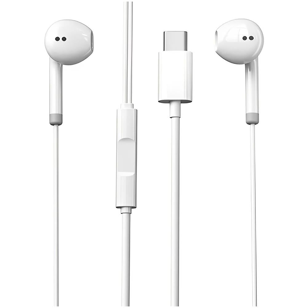 Auricolari Usb-c Microfono Antirumore Tasti Di Comando 1 Metro E 20 Bianco - Foto 2