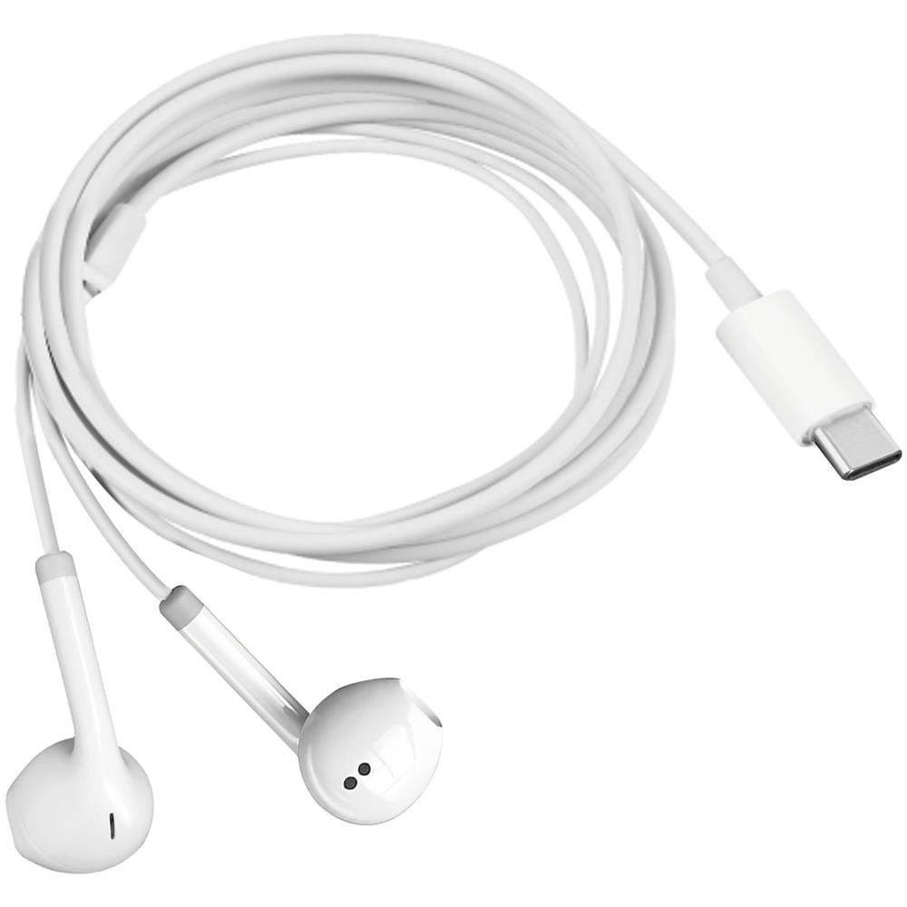 Auricolari Usb-c Microfono Antirumore Tasti Di Comando 1 Metro E 20 Bianco - Foto 1