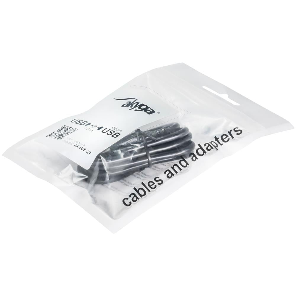 AK-USB-21 cavo USB 1 m USB 2.0 USB A Micro-USB B Nero - Foto 4