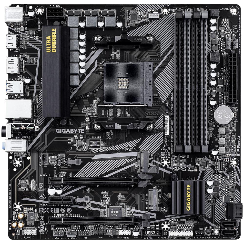 Scheda Madre B550M DS3H AC R2 Socket AM4 Chipset B550 microATX - Foto 2