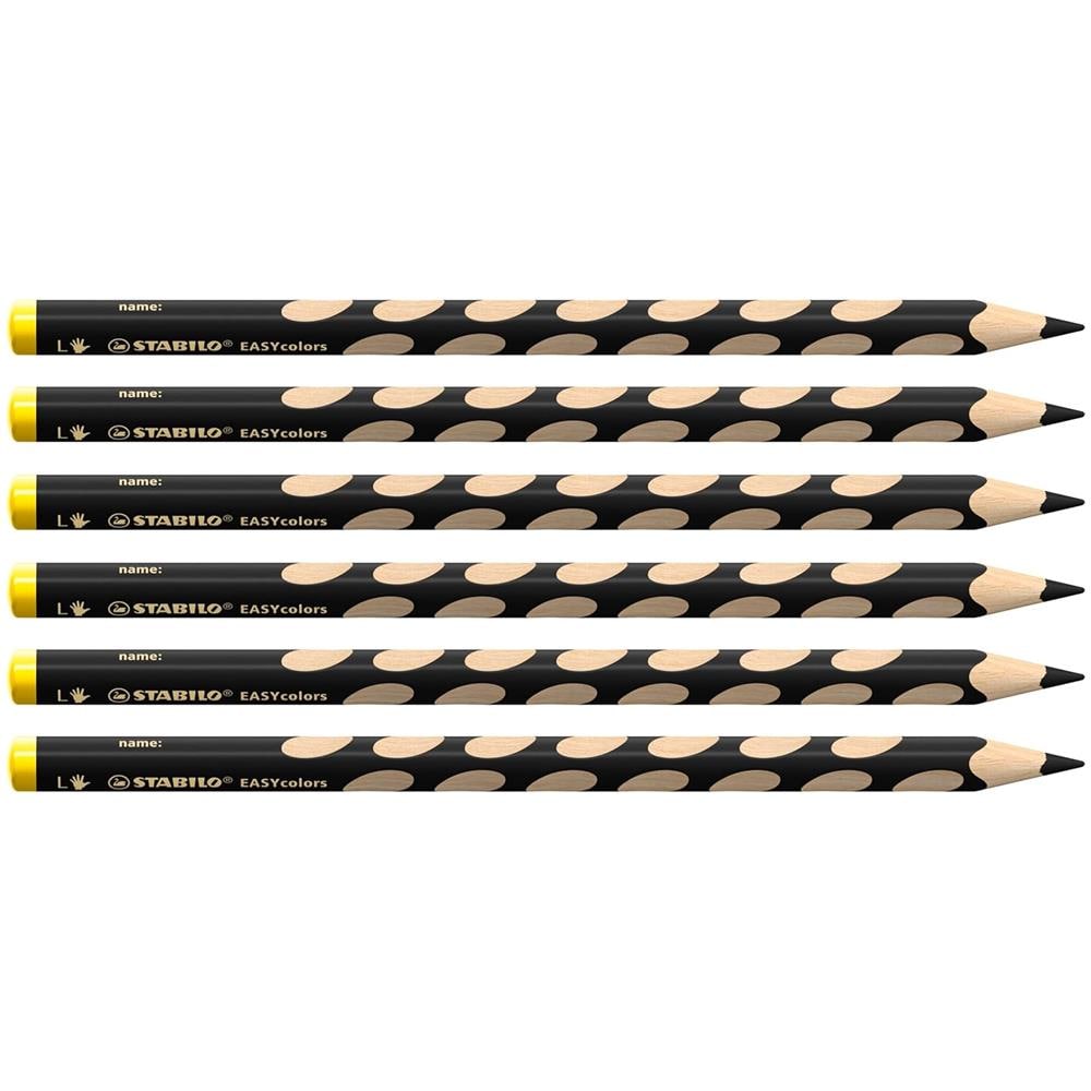 EASYcolors - Matita colorata Ergonomica - per Mancini - Confezione da 6 - Nero - Foto 1