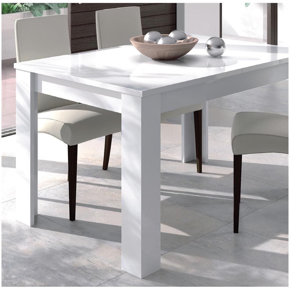 Tavolo Rettangolare Allungabile Bianco Antigraffio 004586bo - Foto 2