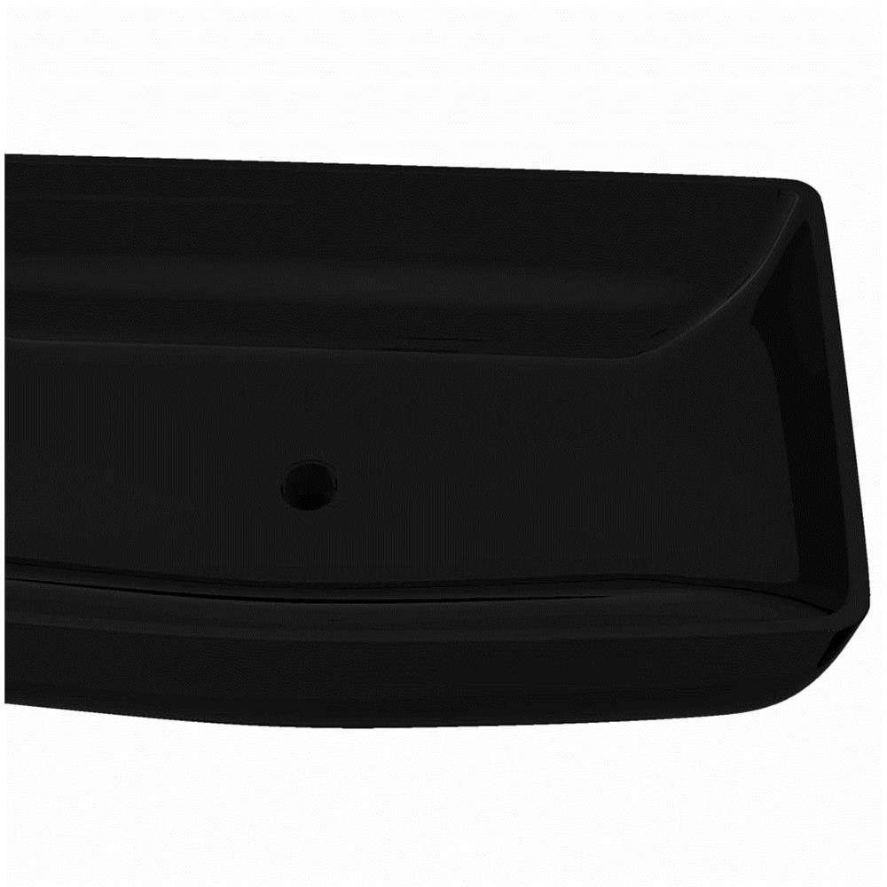 Lavandino Da Bagno In Ceramica Nera Rettangolare - Foto 2