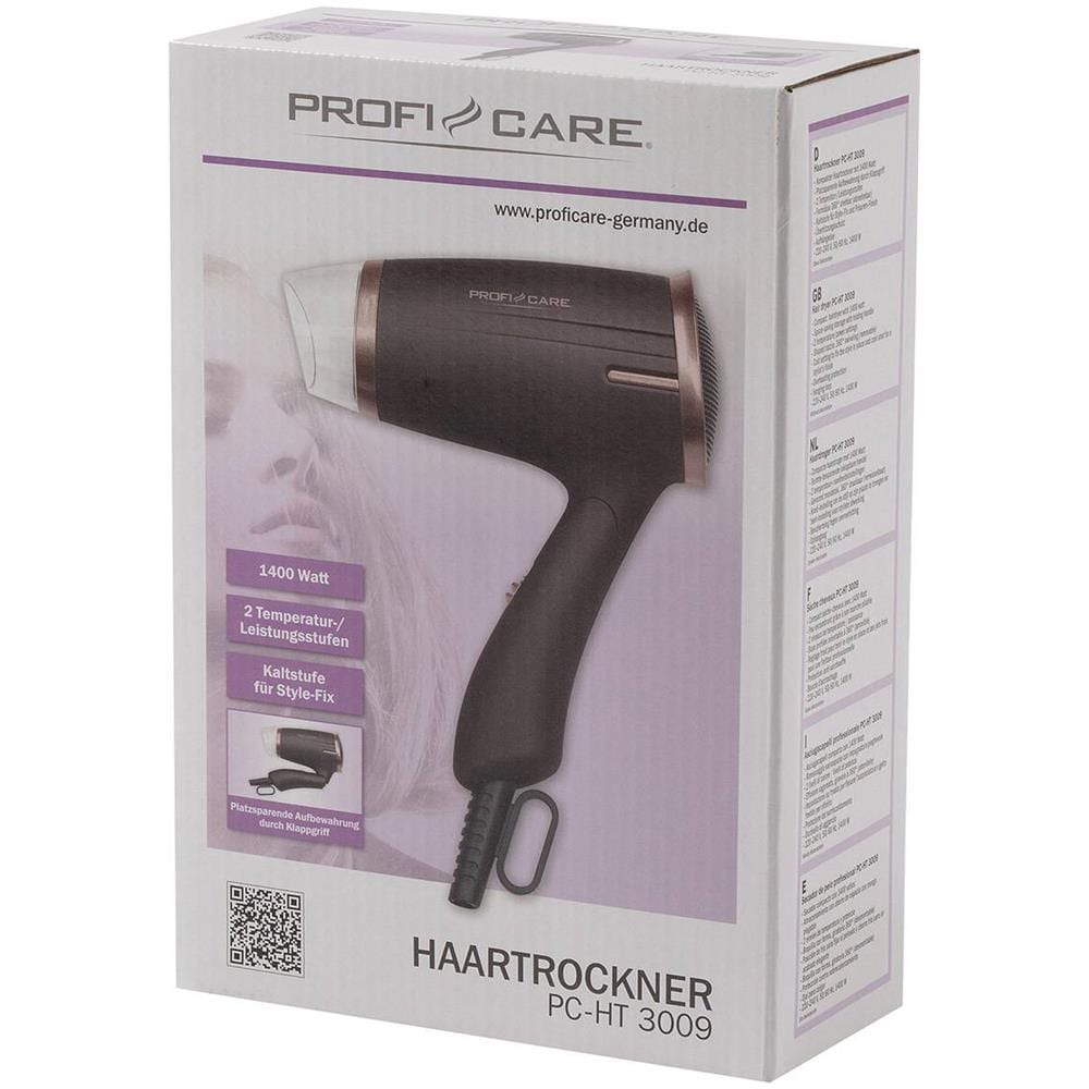 Asciugacapelli professionale ioni con difusore concentratore 1400W Proficare HT