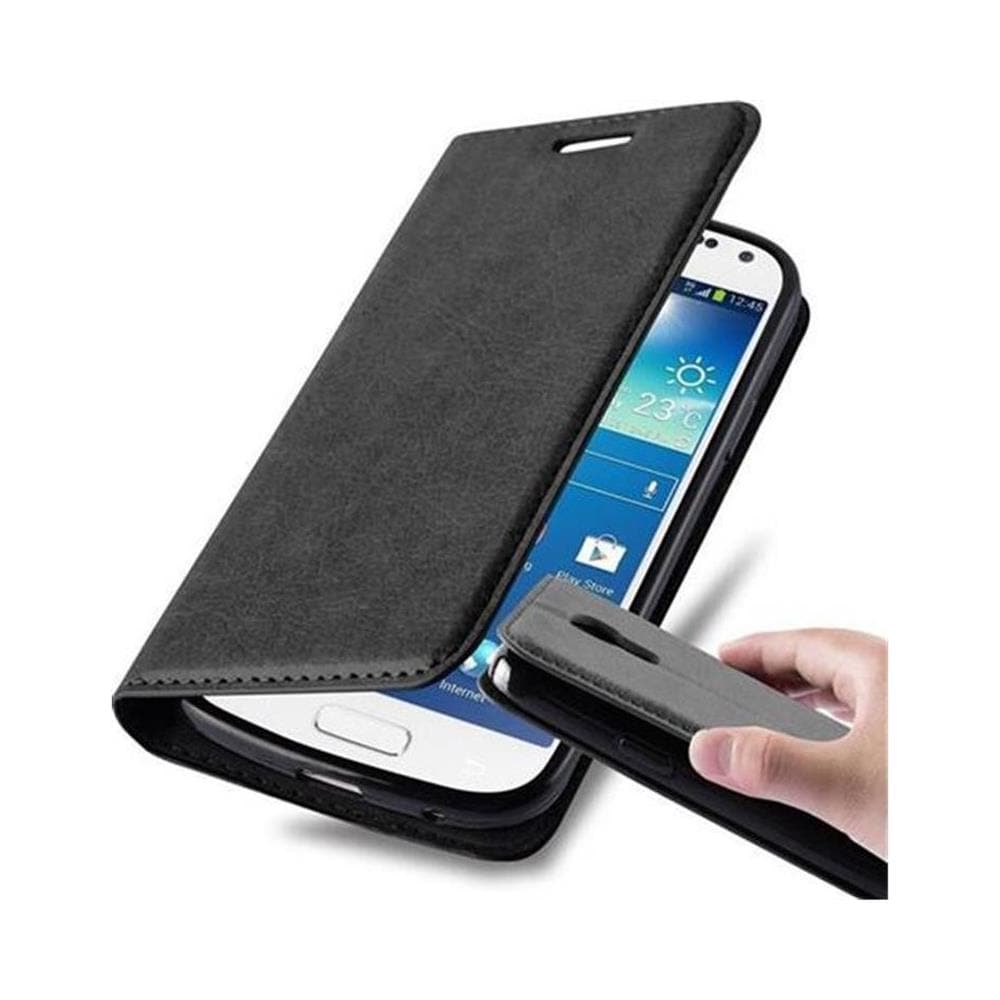 Custodia Compatibile Con Samsung Galaxy S4 Mini In Nero Di Notte - Coperchio Protettiva Con Chiusura Magnetica, Funzione Stand E Tasca Per Le Carte - Foto 1