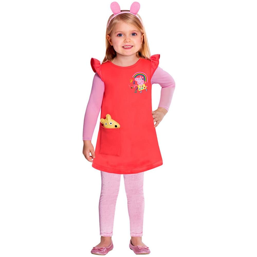 Amscan - Costume Vestito Peppa Pig Bambina - Taglia: 4 - 6 Ans (110 Cm) - Foto 1