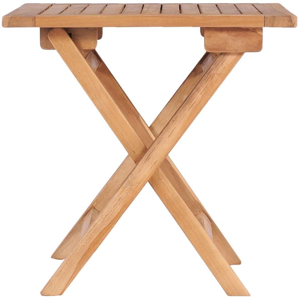 Tavolo Da Giardino Pieghevole 45x45x45 Cm In Legno Di Teak - Foto 2