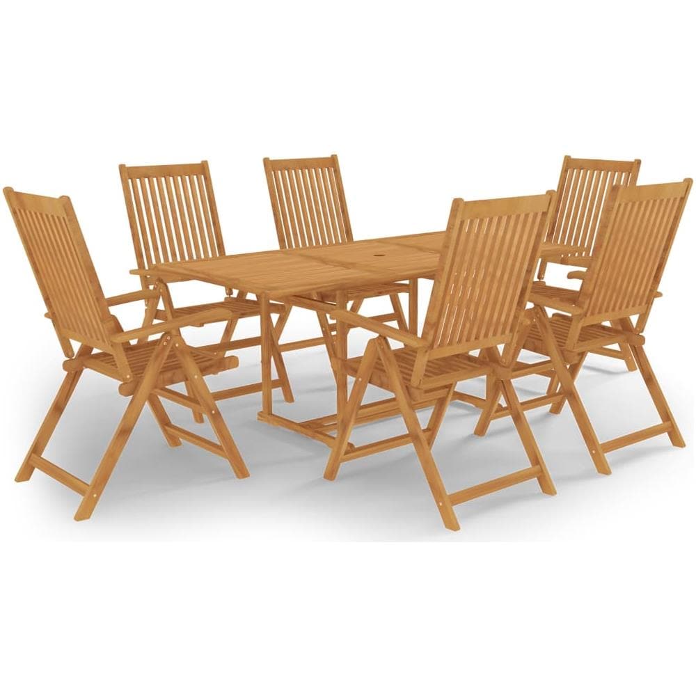 Set Da Pranzo Da Giardino 7 Pz In Legno Massello Di Teak - Foto 1