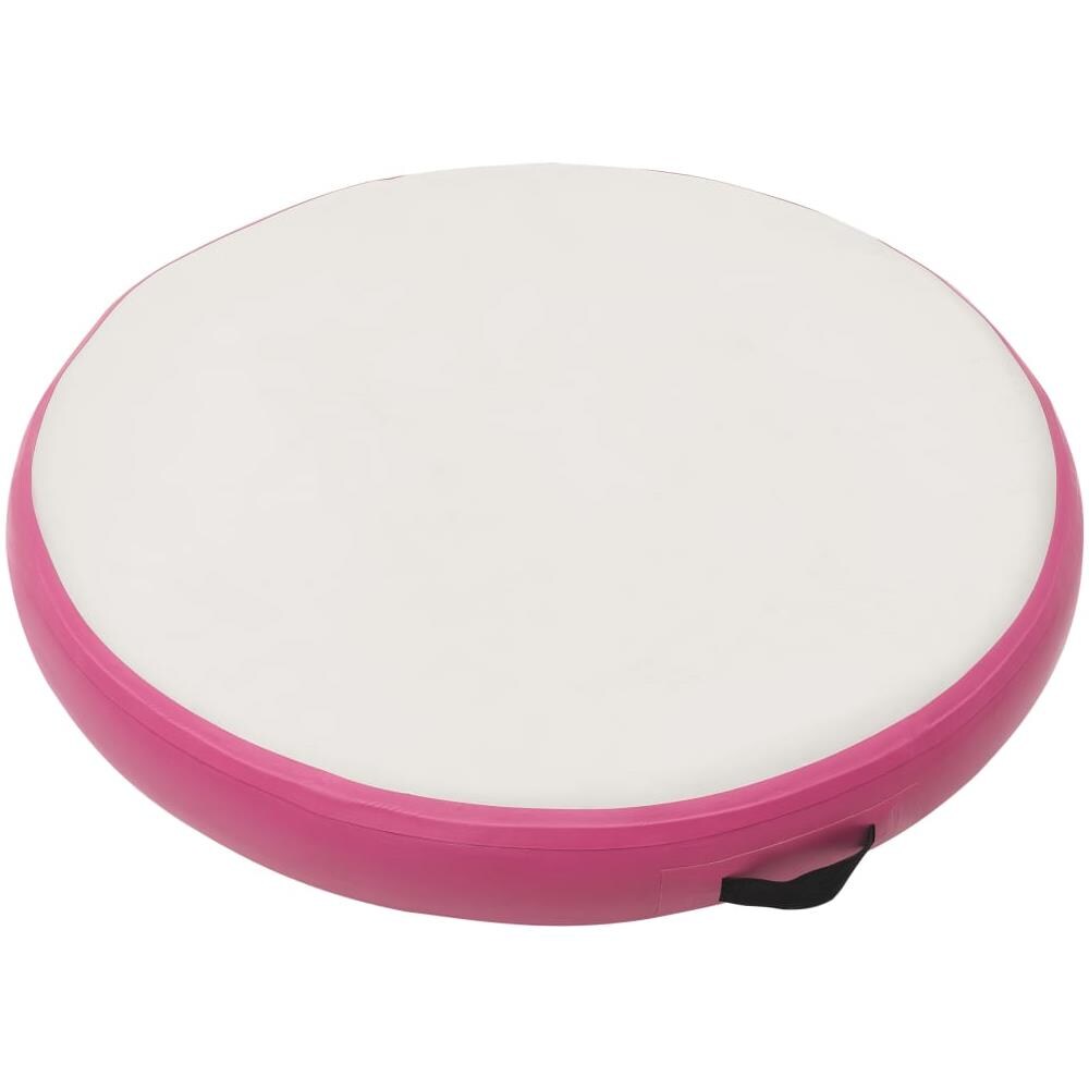 Tappetino Ginnastica Gonfiabile con Pompa 100x100x15cm PVC Rosa - Foto 2
