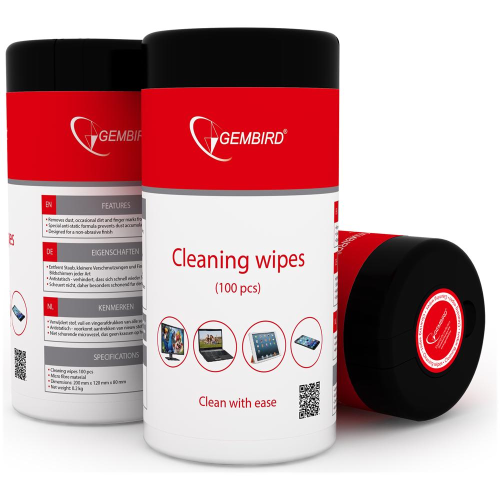 CK-WW100-01, kit per la pulizia LCD / TFT / Plasma, Microfibra, Nero, Rosso, Bianco - Foto 1